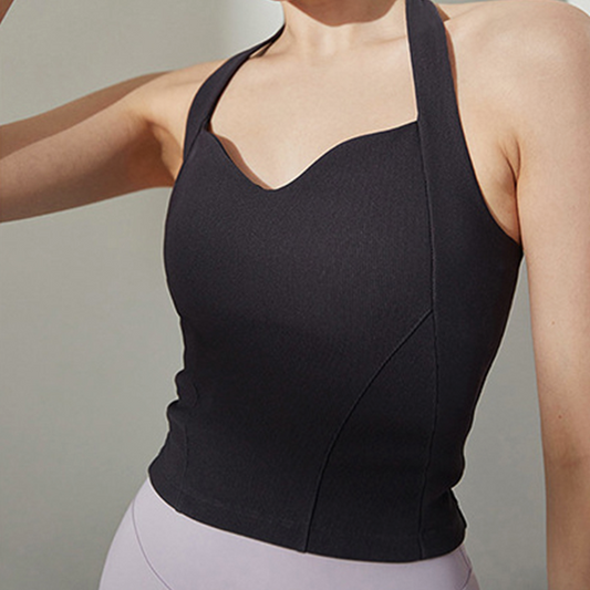 halter neck yoga top 2343