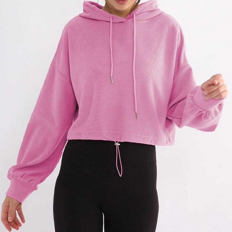 cropped string hoodie 2080
