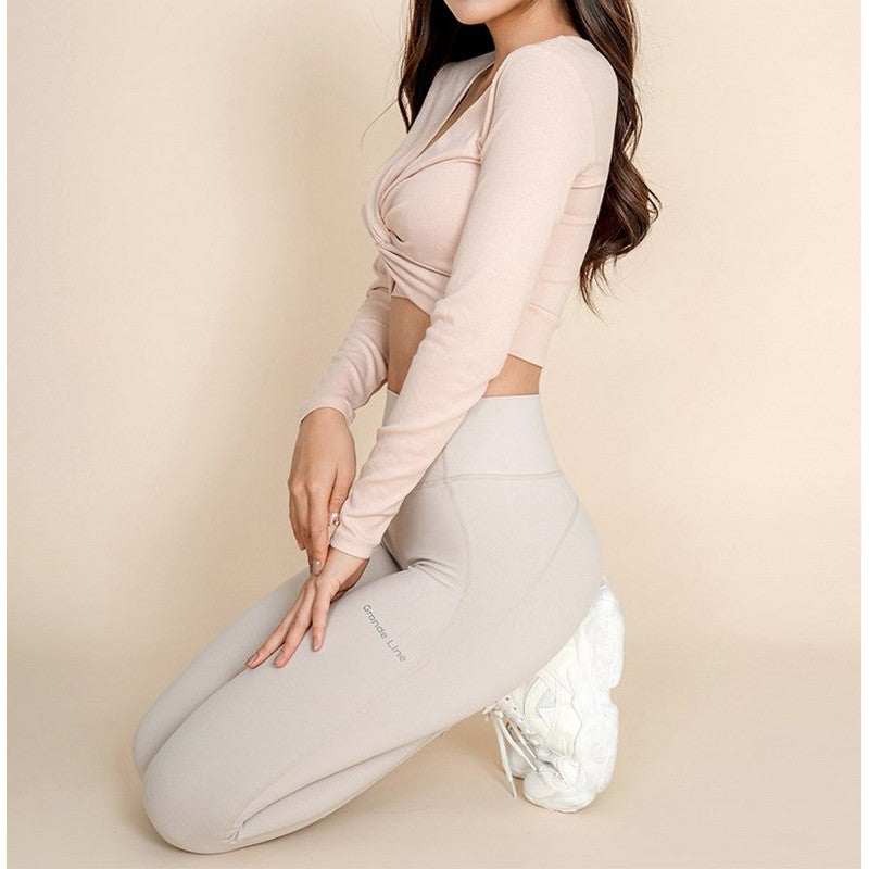 Front twist yoga top 2257