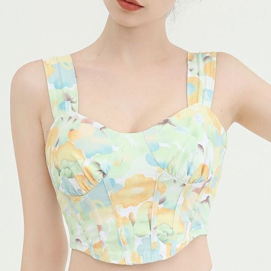 Watercolor round hembra top 2355