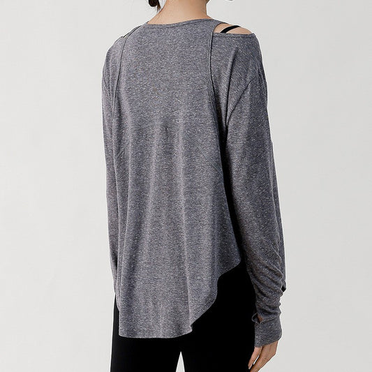 Layered round hem long sleeve 2215