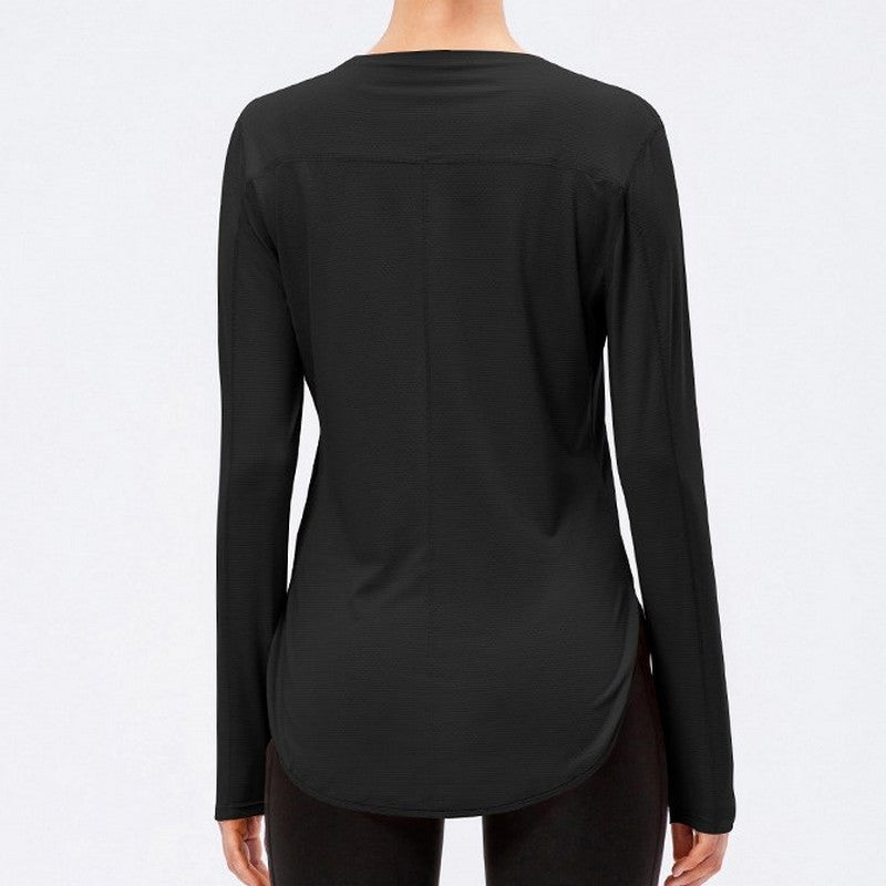 Round hem yoga long sleeve 2068
