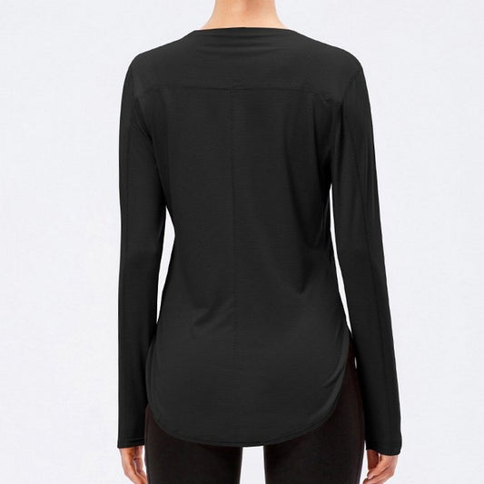Round hem yoga long sleeve 2068