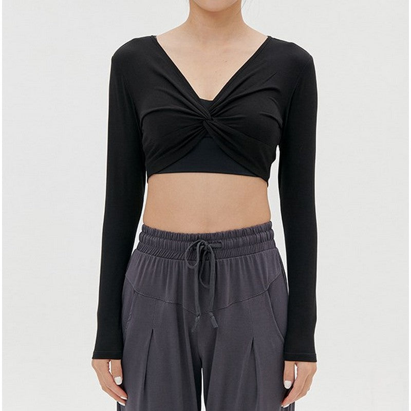 Front twist yoga top 2257
