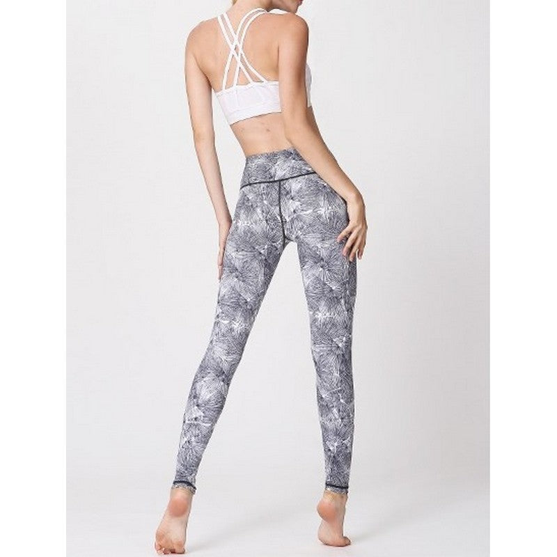 モノトーンリーフヨガレギンス 2134