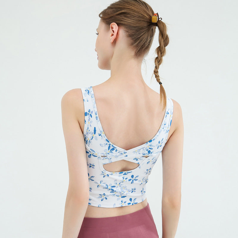 French botanical yoga camisole 2360