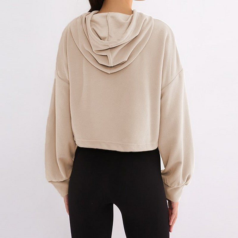 cropped string hoodie 2080