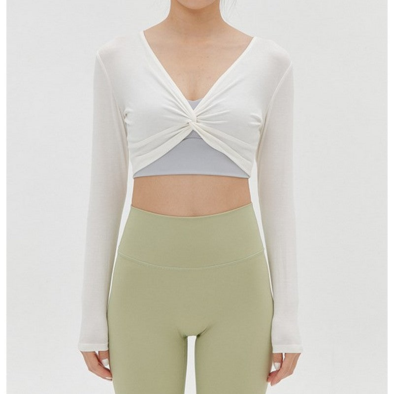 Front twist yoga top 2257