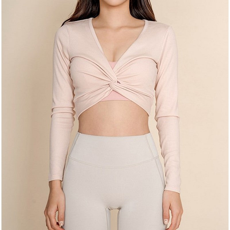 Front twist yoga top 2257