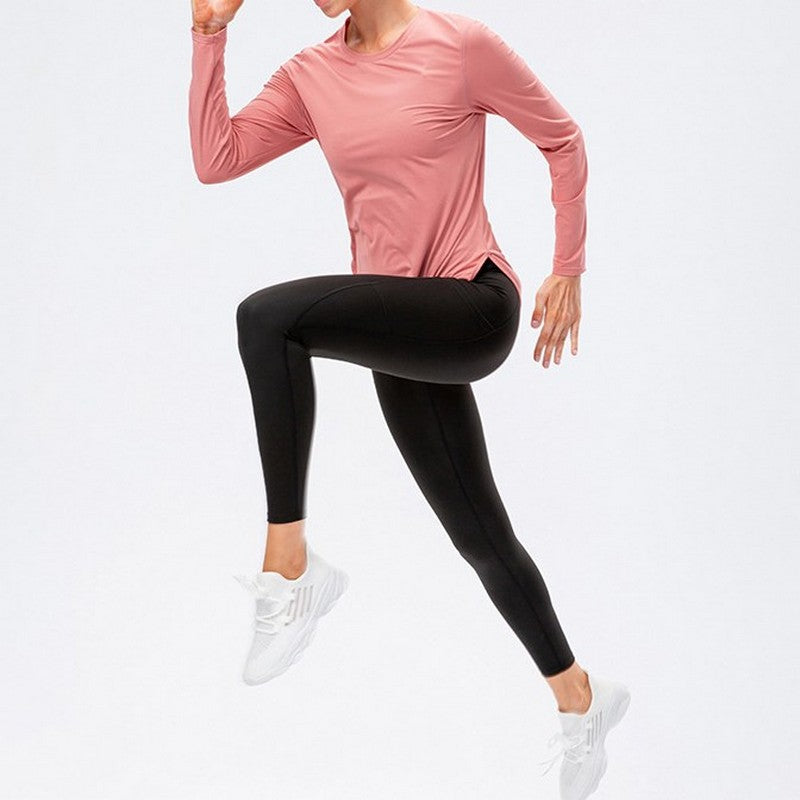 Round hem yoga long sleeve 2068