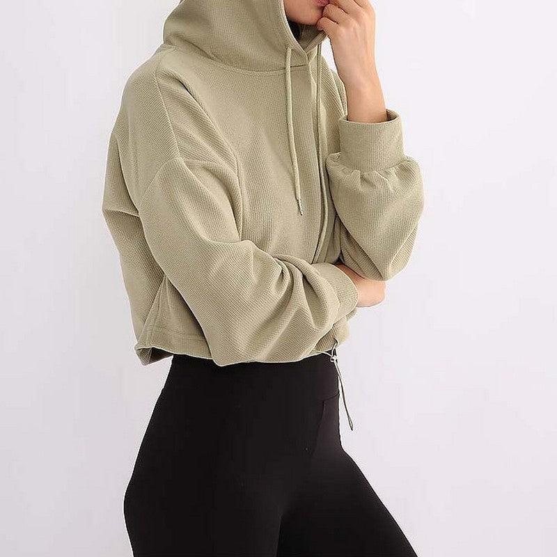 cropped string hoodie 2080