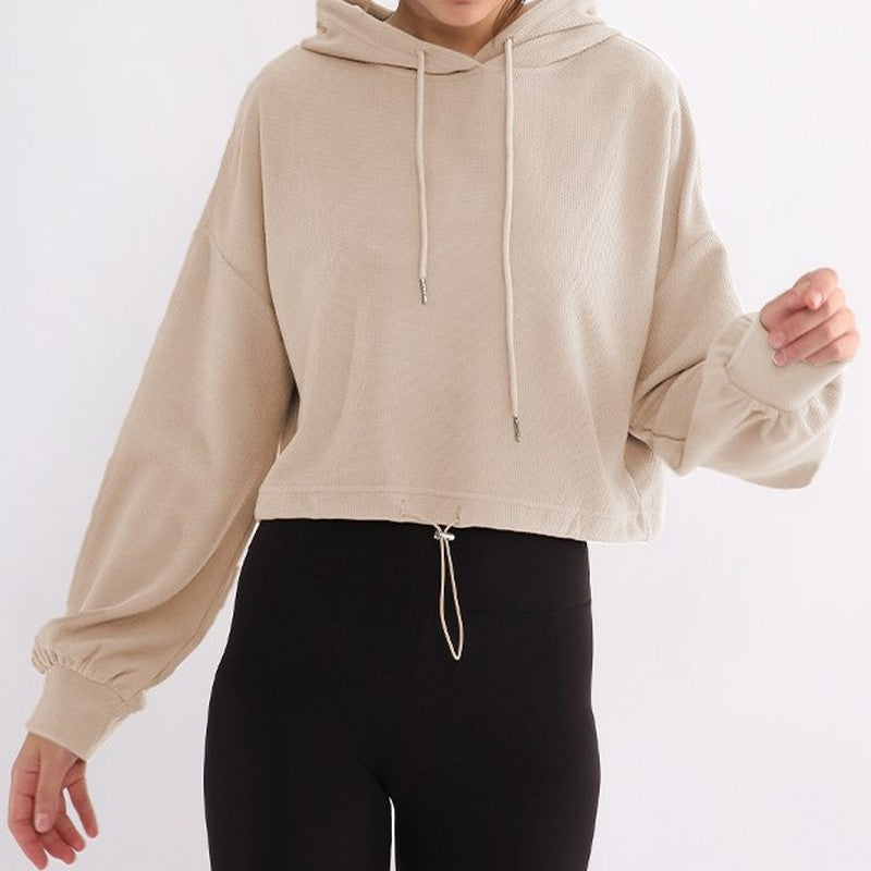 cropped string hoodie 2080