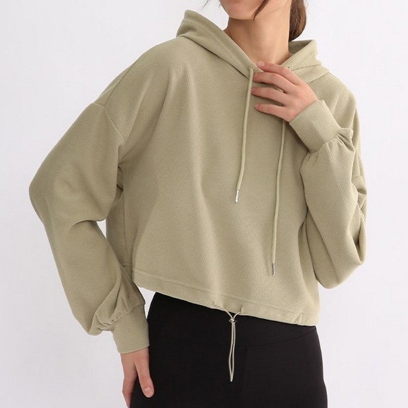 cropped string hoodie 2080