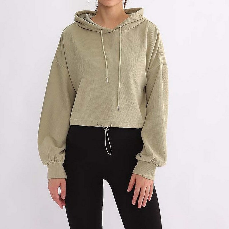 cropped string hoodie 2080