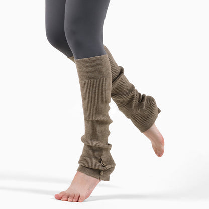 Side button yoga leg warmers 3098