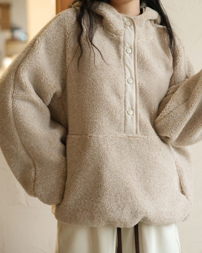 くすみハーフボタンボアヨガジャケット 3942