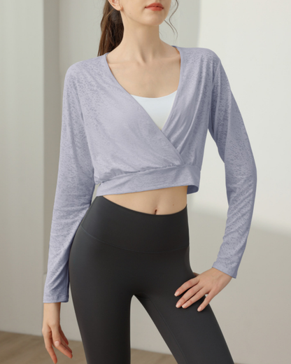 ミラージュカシュクールヨガロングトップ 3850