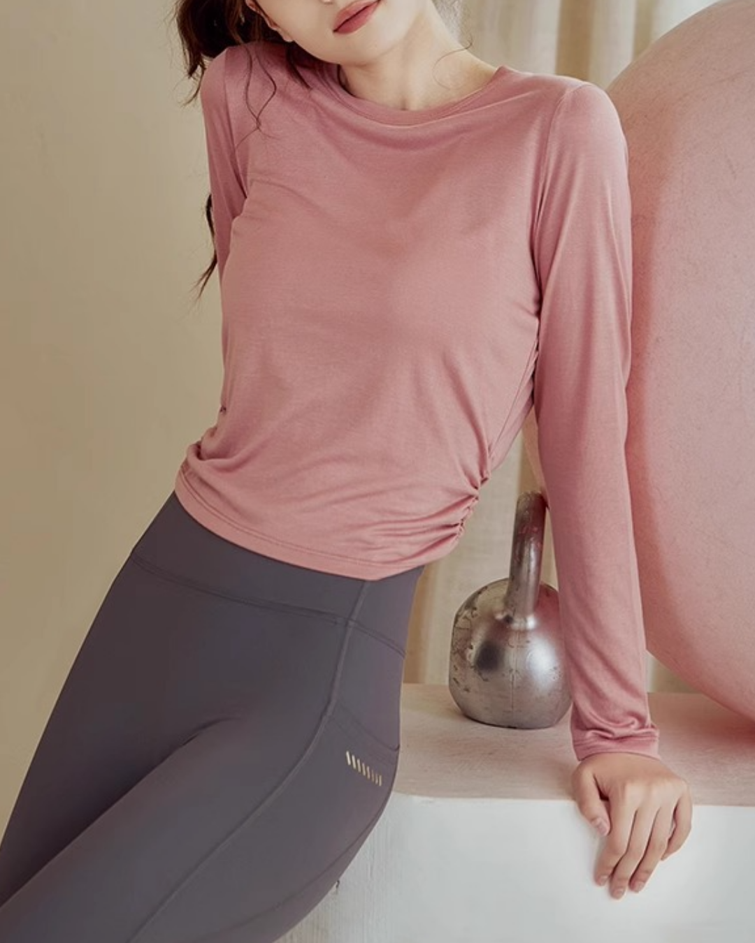 バッグツイストヨガロングトップ 3961