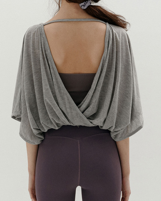 ハーフシアールーズスリーブヨガブラウス 2551