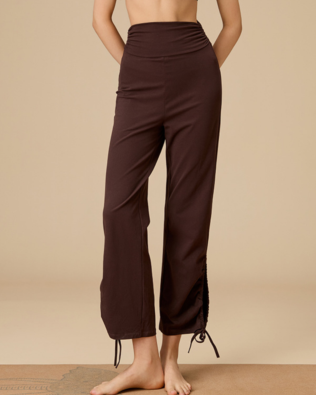 ニュアンスカラー裾ドロスト2wayリラックスパンツ 3915