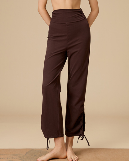 ニュアンスカラー裾ドロスト2wayリラックスパンツ 3915