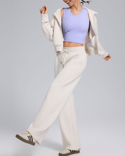 スフレタッチジップアップフリースジャケット 3931