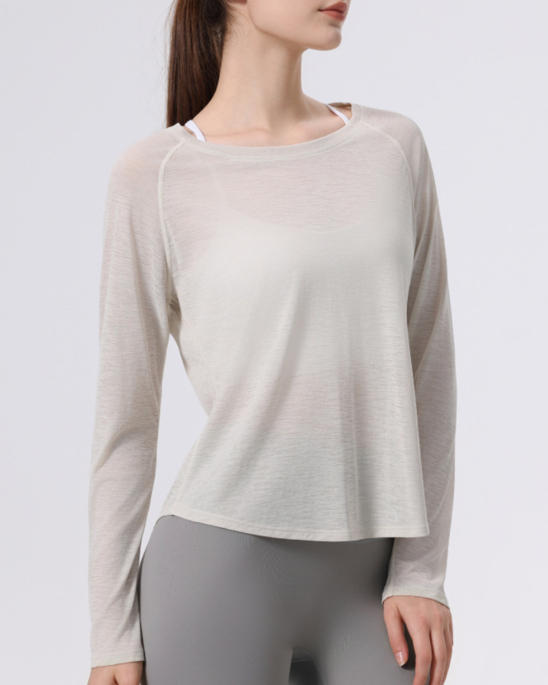 エコルスクルーネックシアーカットソー 3955