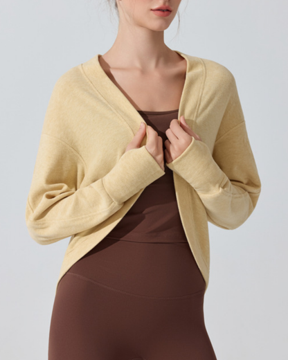 ノーカラーラウンドカットカーディガン 3917