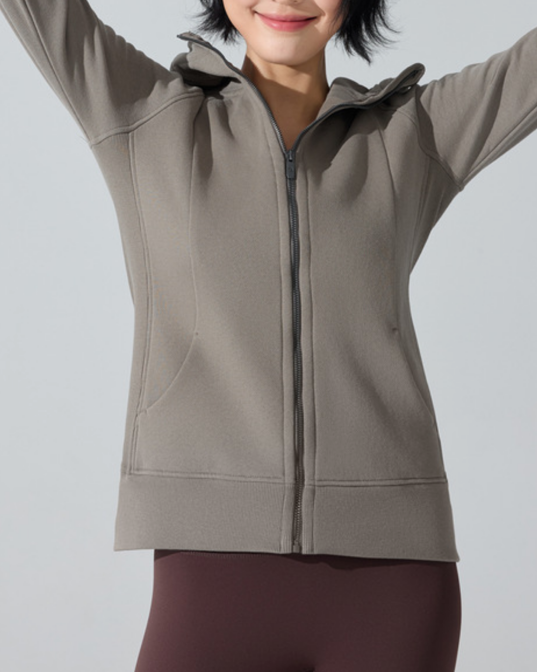 ハイネックサムホールフルジップフーディー 3947