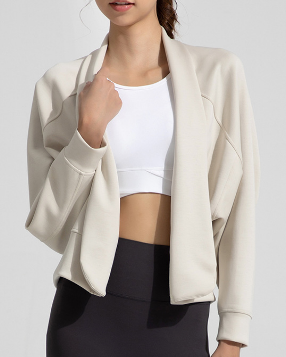 スムースタッチドルマンスリーブショールカーディガン 3934