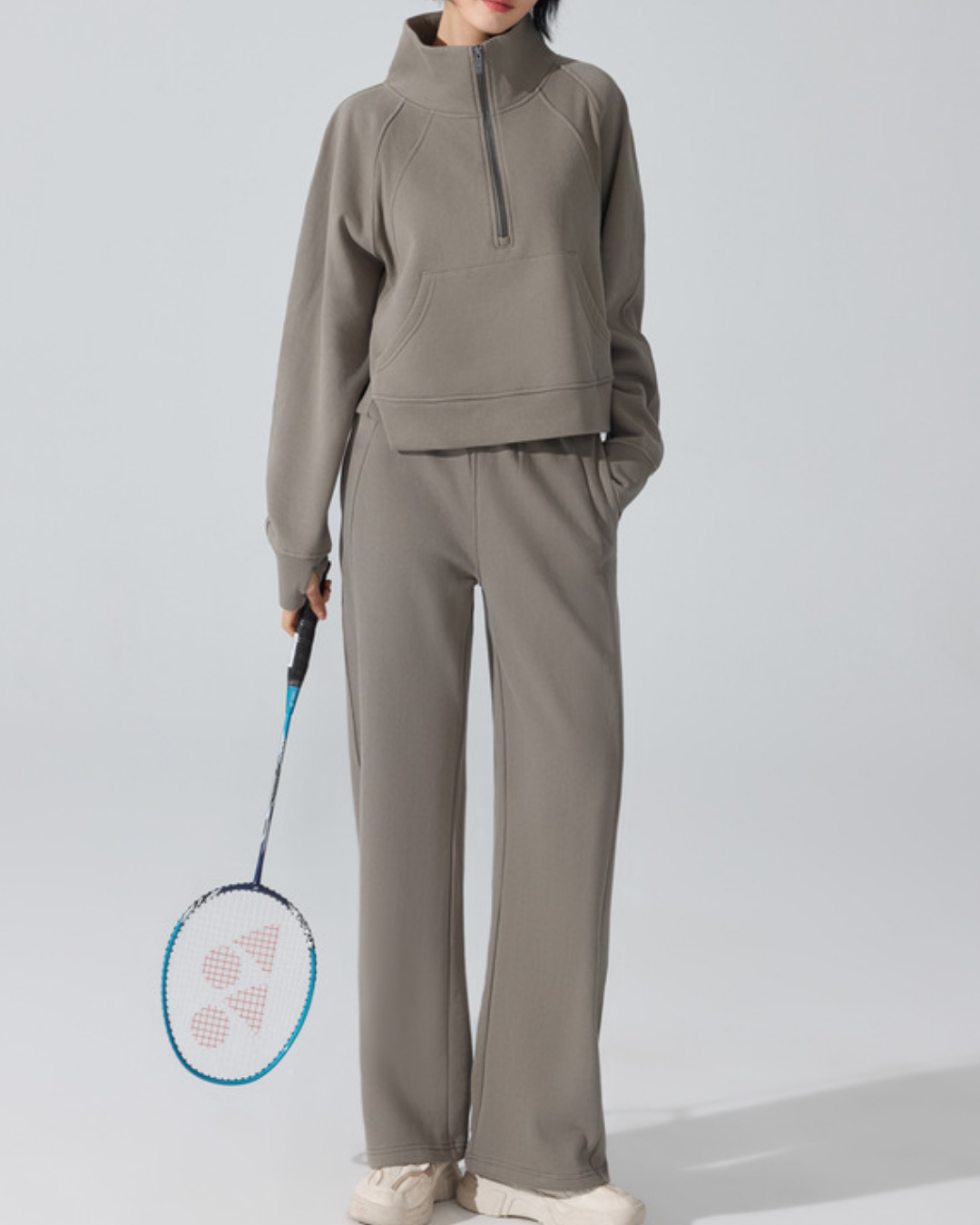 スタンドカラーハーフジッププルオーバー 3953