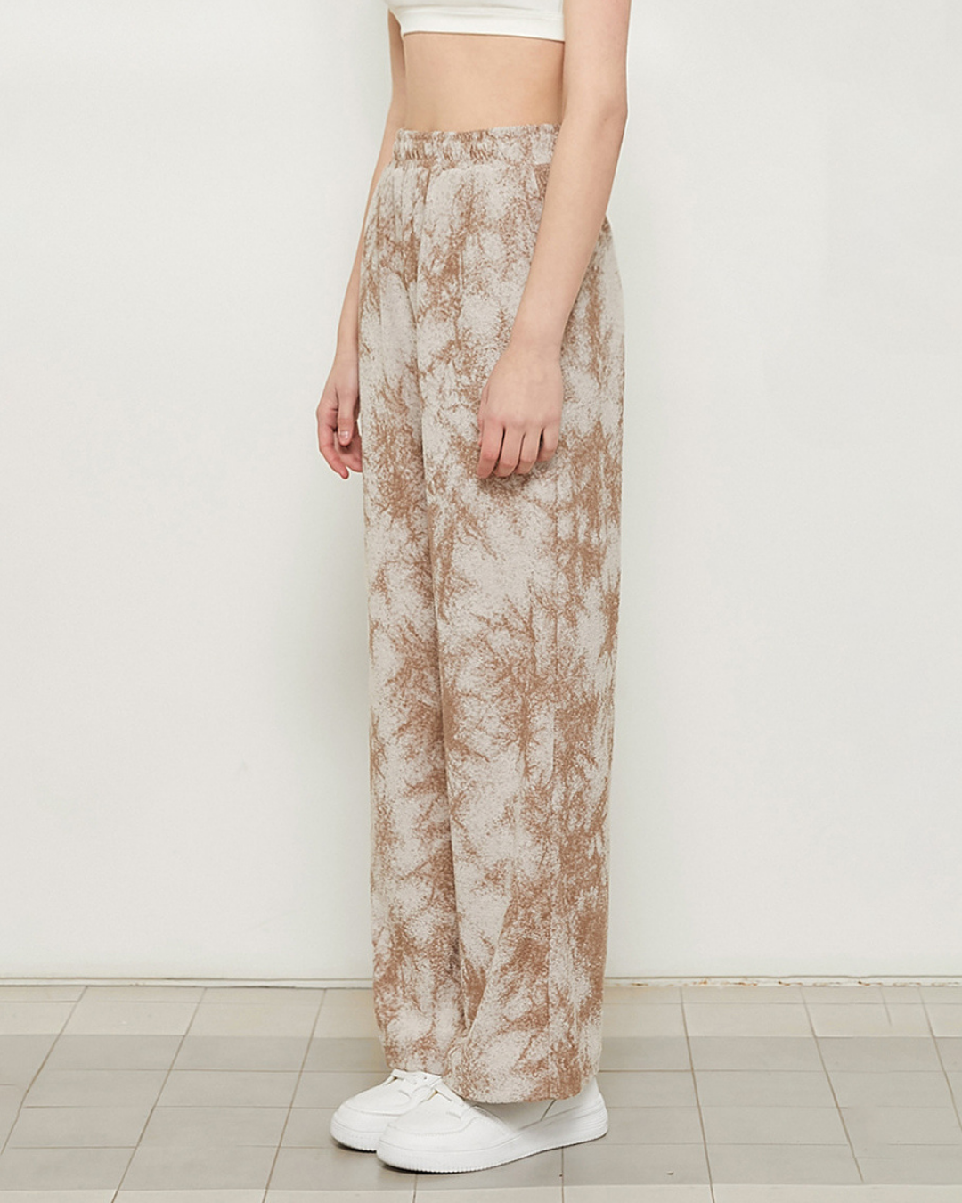 アースカラータイダイワイドパンツ 3191