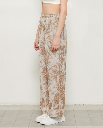 アースカラータイダイワイドパンツ 3191