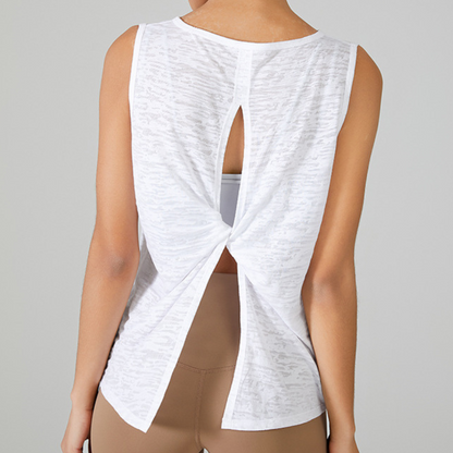 Slit twist back tank 2641