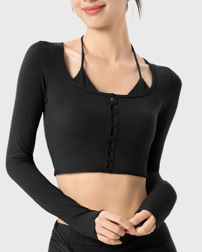 ボタンラインレイヤードトップス 3875