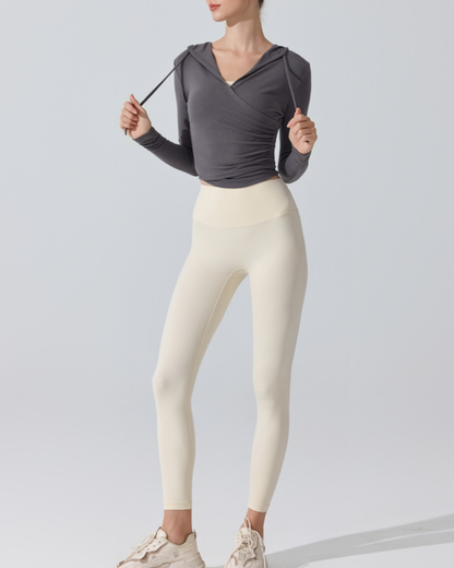 サイドギャザーカシュクールフーディー 3948