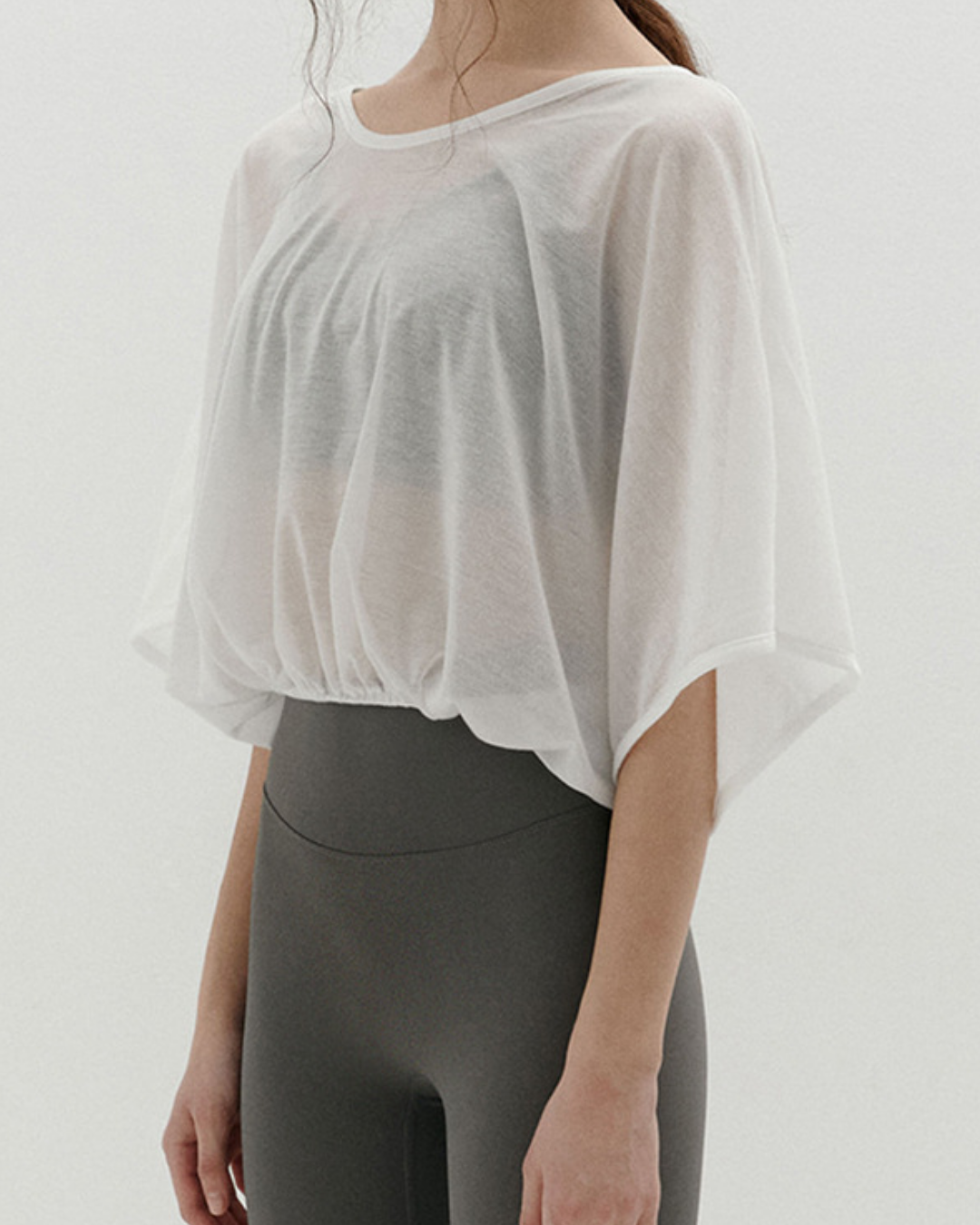 ハーフシアールーズスリーブヨガブラウス 2551