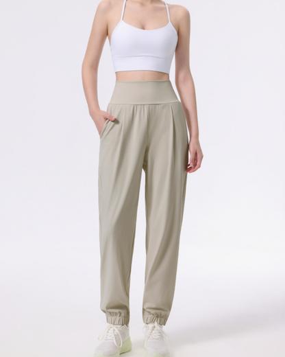 ニュアンスカラーギャザーアンクルヨガパンツ 3944