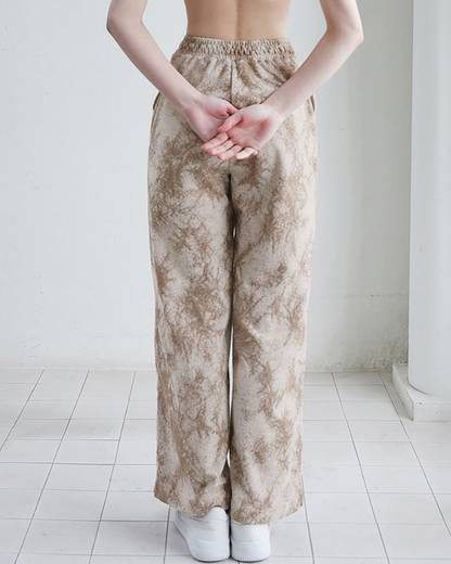 アースカラータイダイワイドパンツ 3191