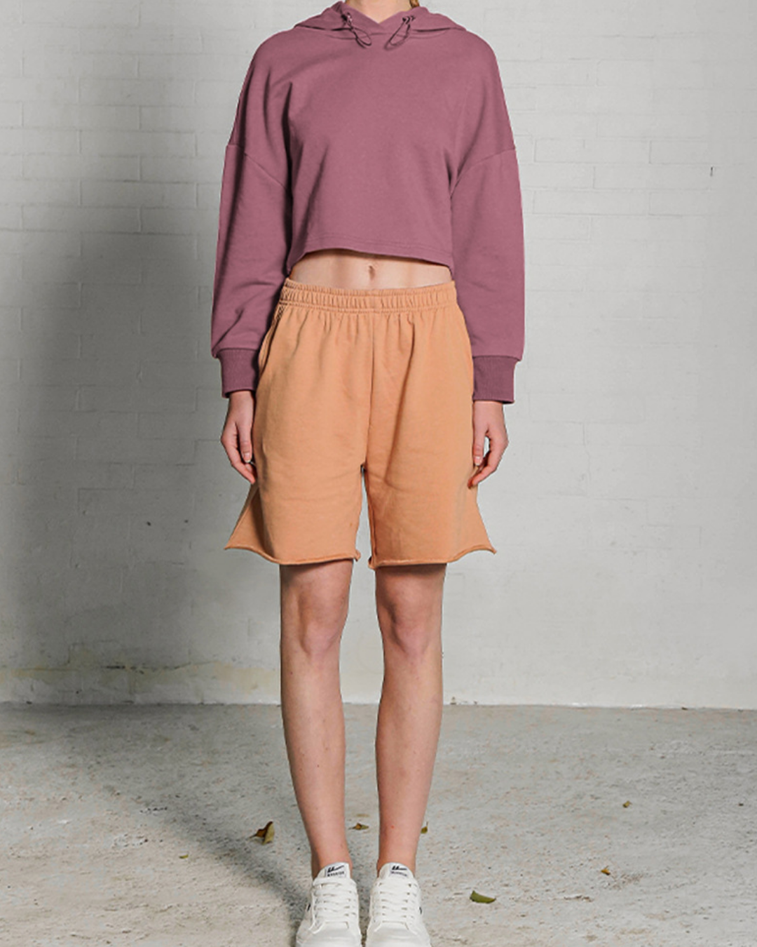 ストレッチリラックスクロップドフーディ 3952