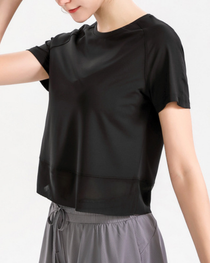 Cropped tulle T-shirt 2733