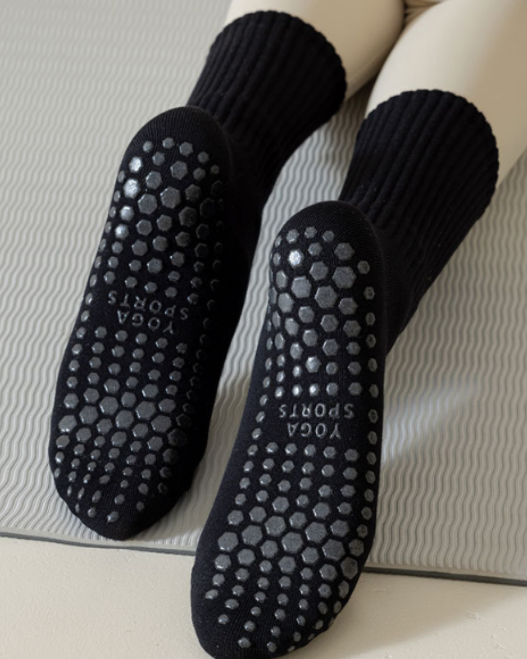 パステルカラーリブ編みヨガソックス 3499