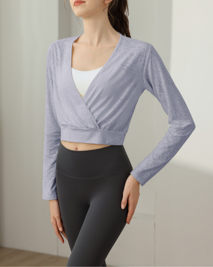 ミラージュカシュクールヨガロングトップ 3850