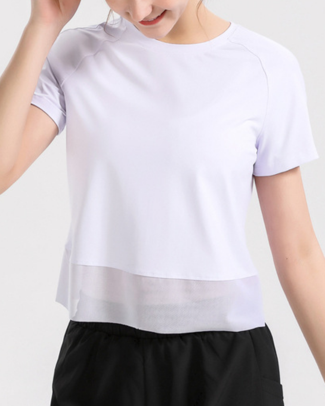 Cropped tulle T-shirt 2733