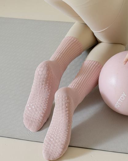 パステルカラーリブ編みヨガソックス 3499