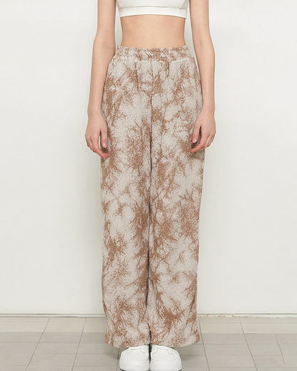 アースカラータイダイワイドパンツ 3191