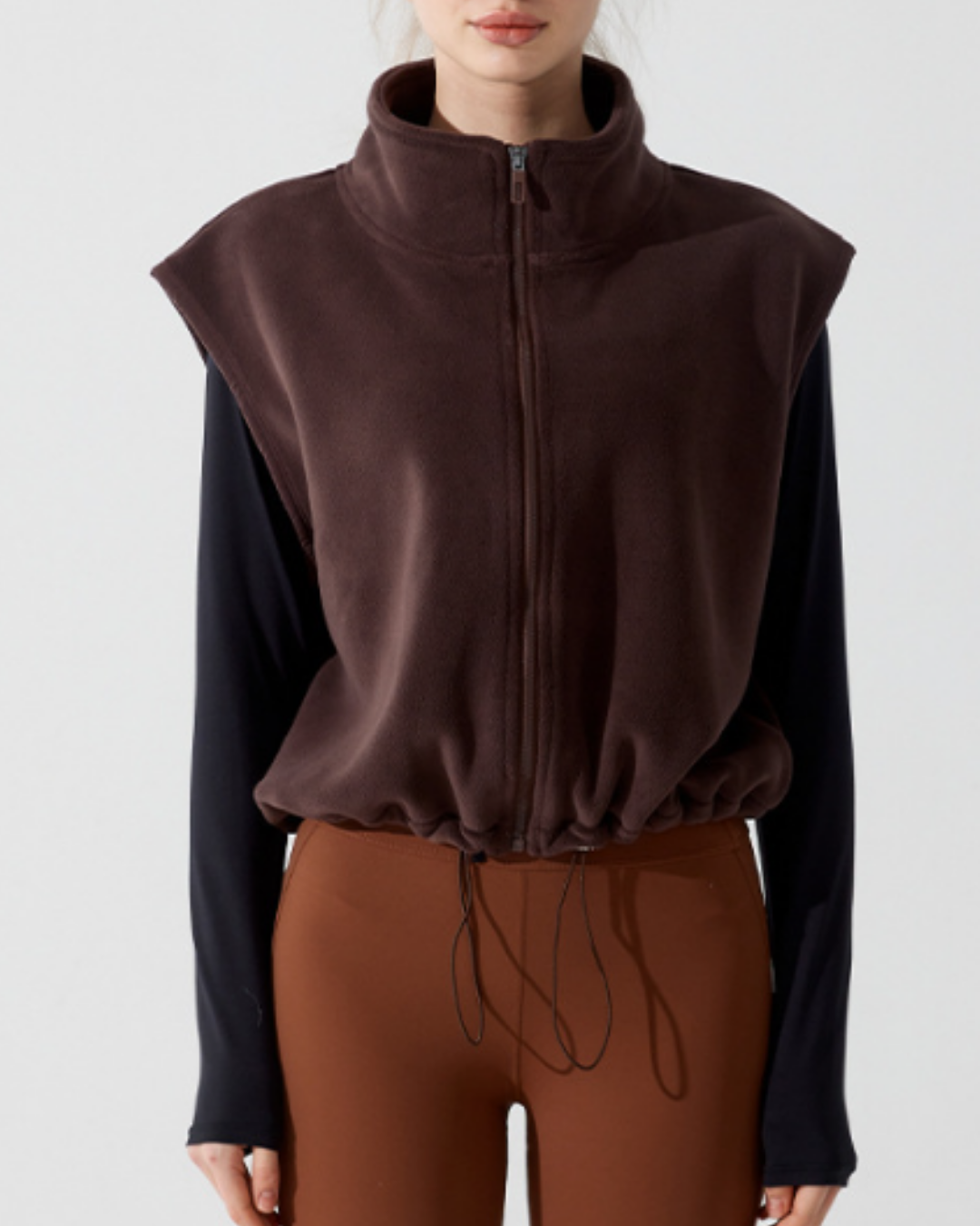 スタンドカラーウォームドロストベスト 3928