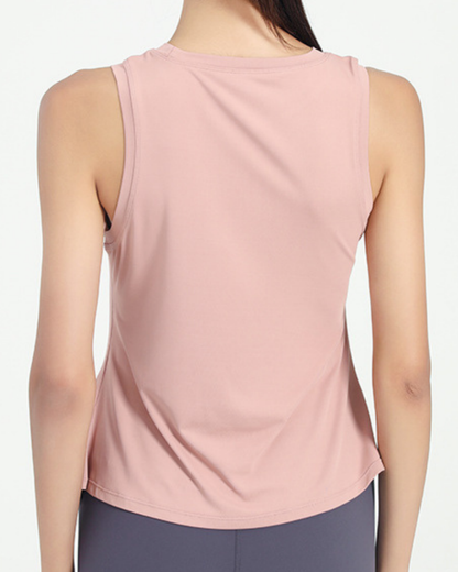 Side pleated long tank 2642