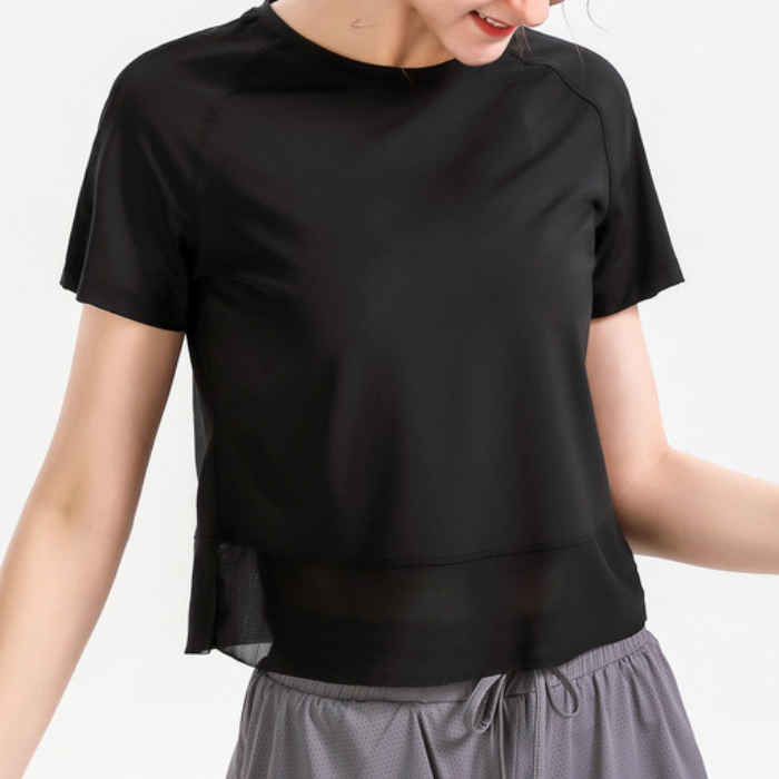 Cropped tulle T-shirt 2733