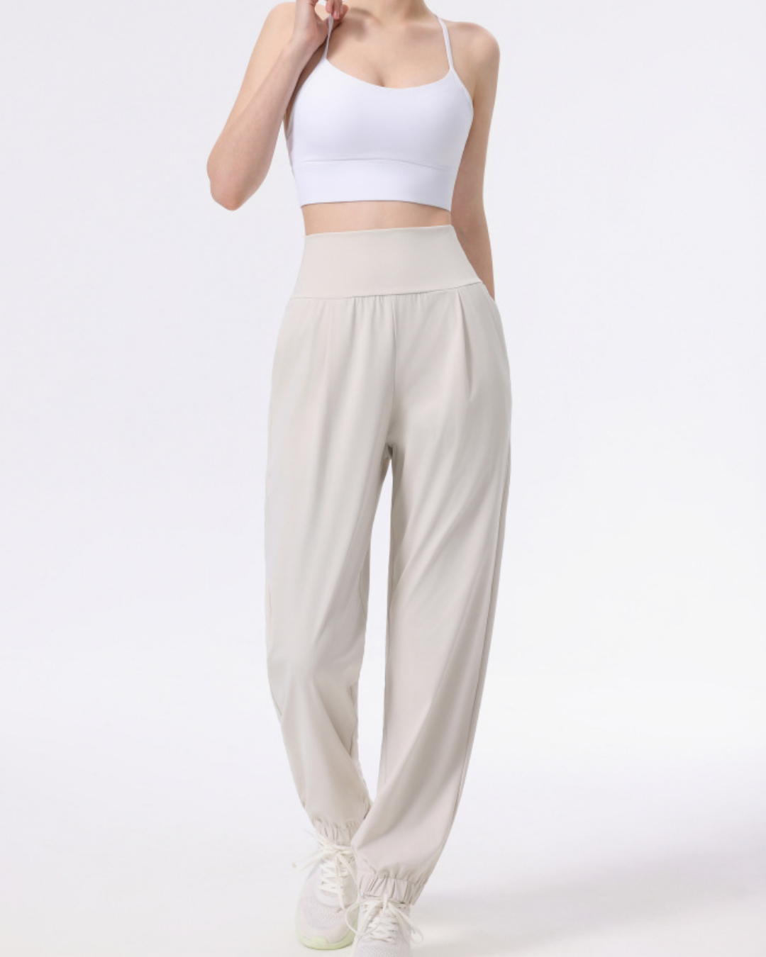 ニュアンスカラーギャザーアンクルヨガパンツ 3944